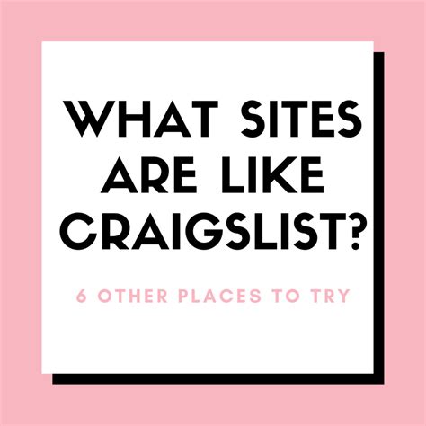 what are sites similar to craigslist